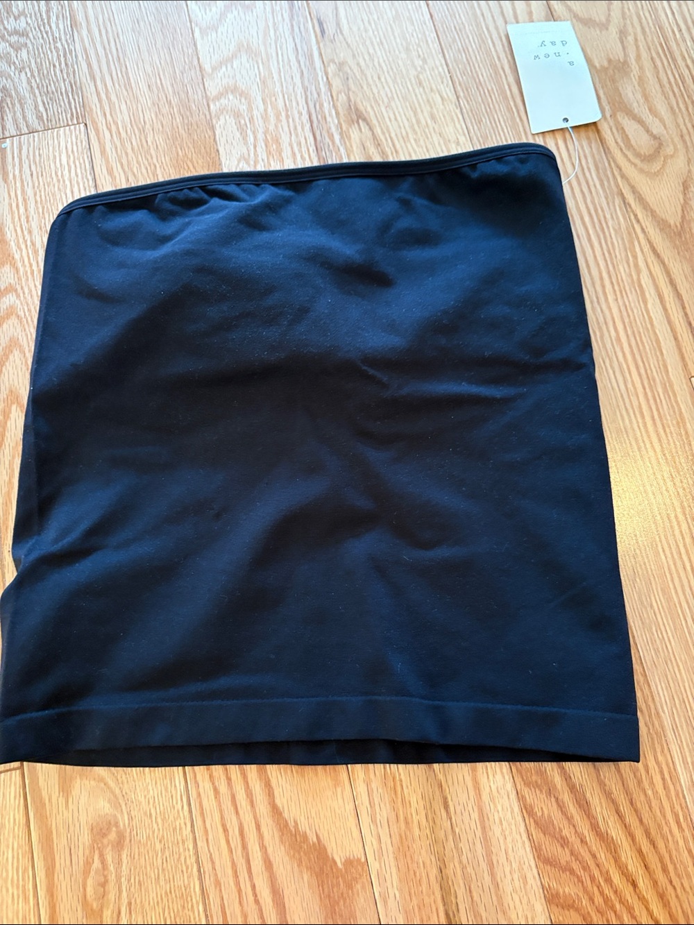 a new day Black Strapless Tube Top